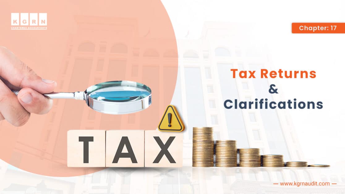 Chapter 17 – Tax Returns and Clarifications
