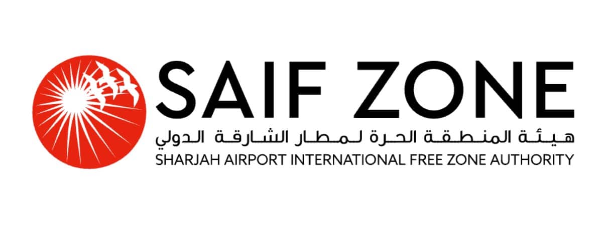 saif zone sharjah international airport free zone logo vector