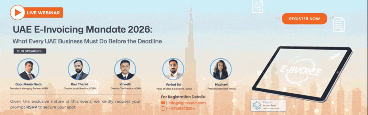 Peppol E-Invoicing UAE - Webinar Registration Banner