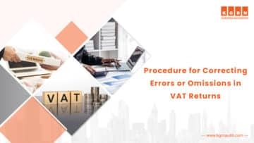 Guidelines for Correcting Errors or Omission in VAT Returns